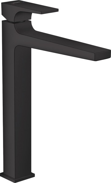 Hansgrohe Waschtischmischer 260 Metropol mattschwarz mit Push-Open Ablaufgarnitur, 32512670
