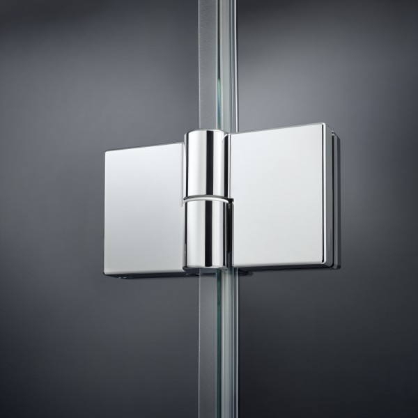 Kermi Eck-Halbteil rechts Liga 2CR 1230x1850, silber hochglanz, ESG klar, LI2CR12318VAK