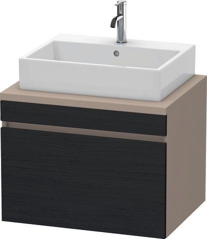 Duravit DuraStyle Konsolenwaschtischunterbau wandhängend Eiche Schwarz & Basalt Matt 700x548x512 mm