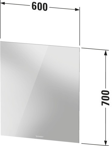 Duravit Licht & Spiegel Spiegel Weiß Matt 600x33x700 mm - LM7825D00000000
