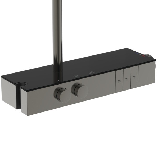 Ideal Standard Duschsystem m.Brausethermostat Solos Magnetic Grey, A7882A5