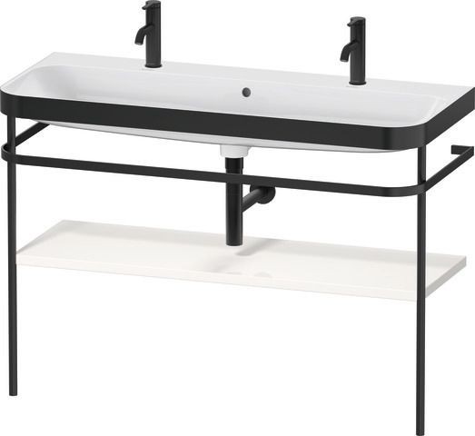 Duravit Happy D.2 Plus c-bonded Set mit Metallkonsole Weiß Hochglanz 1175x490x850 mm - HP4759O222200