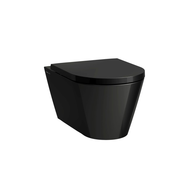 LAUFEN Wand-Tiefspül-WC Kartell 545x370, spülrandlos, schwarz glänzend, H8203370200001