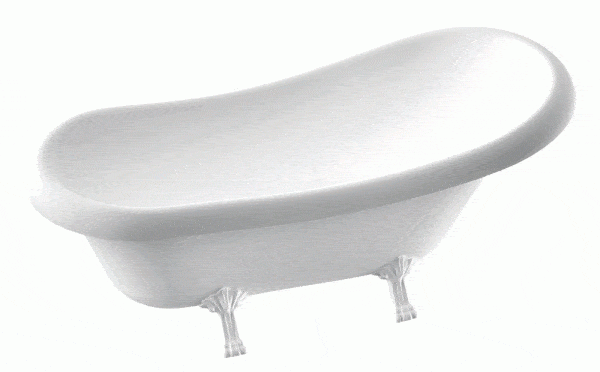 Zicco Retro freistehende Badewanne, L 1730 W 825 H 645 mm