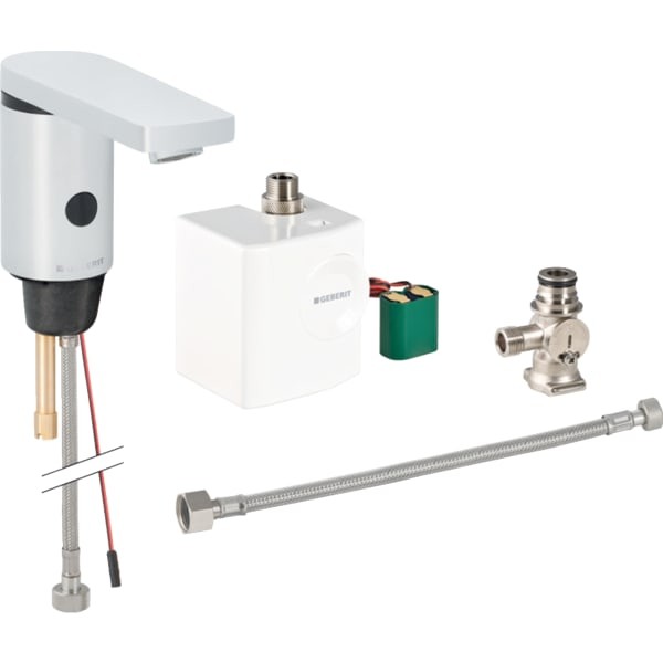 Geberit HyTronic186 Waschtisch-Armatur Infrarot/Generator berührungslos mit Untertischmischer
