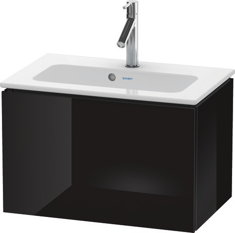 Duravit L-Cube Waschtischunterbau wandhängend Schwarz Hochglanz 620x391x400 mm - LC615604040