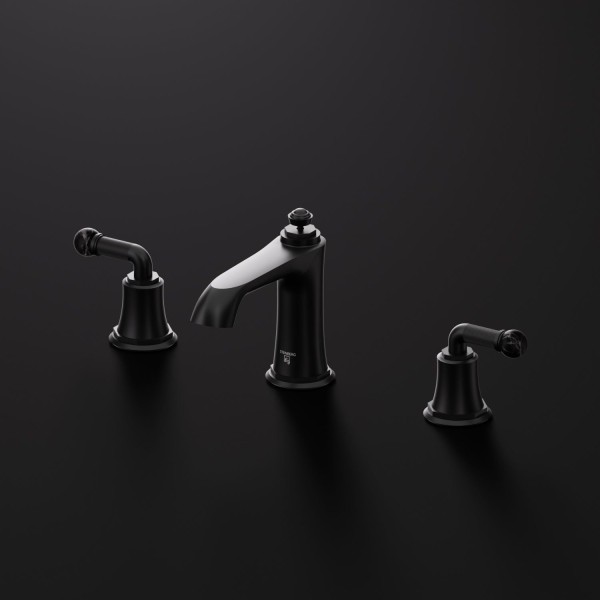 Steinberg Serie 355 3-Loch Waschtisch-Armatur, Schwarz matt / Nero Marquina