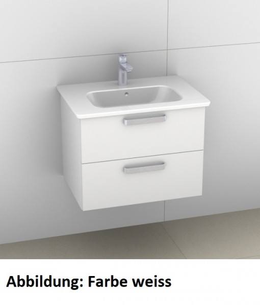 Artiqua 412 Waschtischunterschrank für Softmood T0557, Quarzgrau Hochglanz Select, 412-WU2L-I30-7162