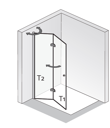 HSK Exklusiv Walk In Drehfalttür