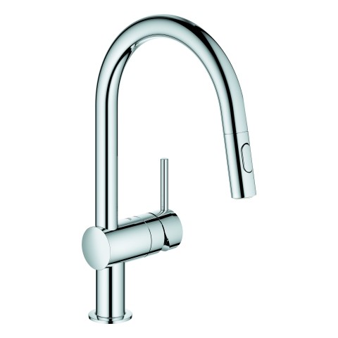 GROHE EH-Spültischbatterie Minta 32321 C-Auslauf Spülbrause chrom, 32321002