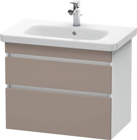 Duravit DuraStyle Waschtischunterbau wandhängend Basalt & Weiß Matt 730x448x610 mm - DS648104318
