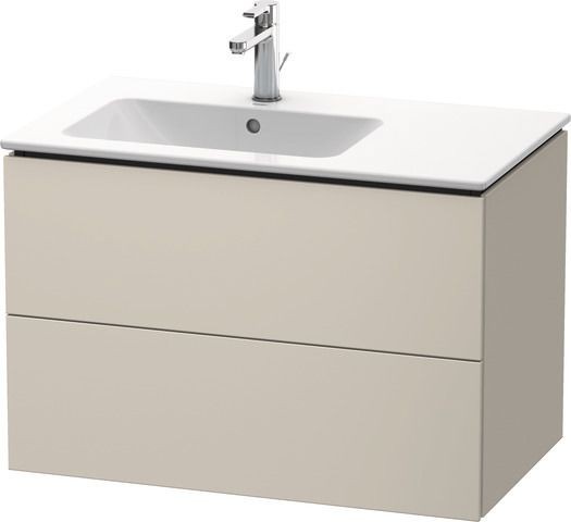 Duravit L-Cube Waschtischunterbau wandhängend Taupe Supermatt 820x481x550 mm - LC629108383
