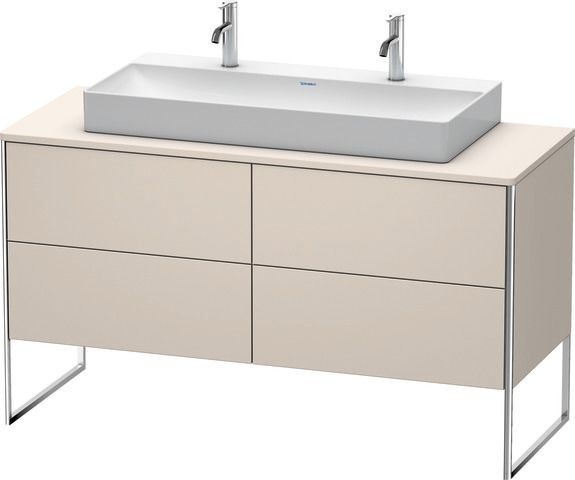 Duravit XSquare Konsolenwaschtischunterbau bodenstehend Taupe Supermatt 1400x548x778 mm - XS4925M838