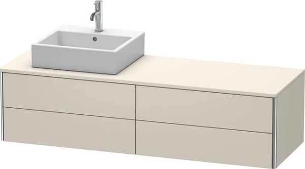 Duravit XSquare Konsolenwaschtischunterbau wandhängend Taupe Matt 1600x548x400 mm - XS4914L9191