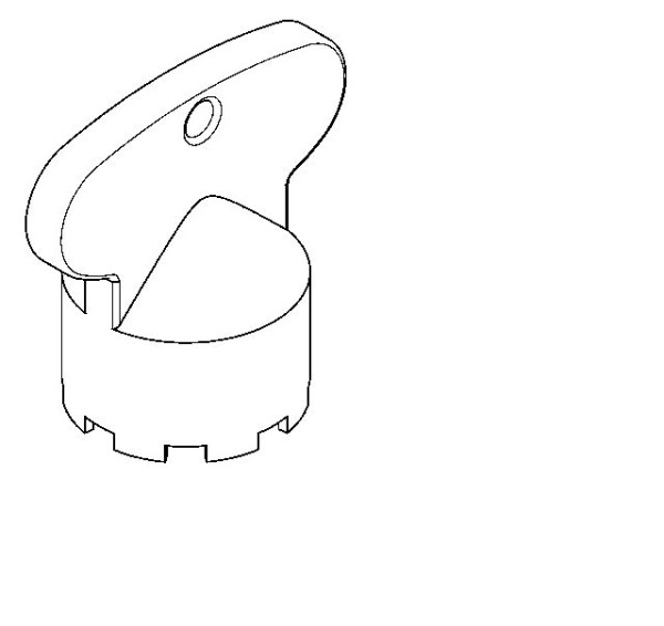 KWC Aquarotter Montageschlüssel, F5, für Luftsprudler Bauform SLIM, 2030041329