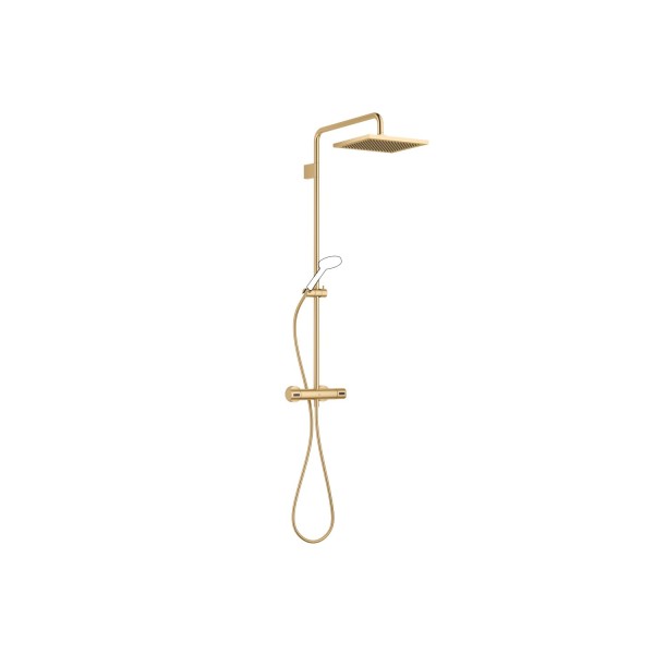 Dornbracht Shower Pipe mit Brause-Thermostat SERIENSPEZIFISCH 34459980 Messing gebürstet (23kt Gold)