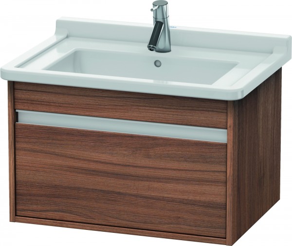 Duravit Ketho Waschtischunterbau wandhängend Nussbaum Matt 650x455x410 mm - KT666307979