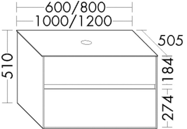 Burgbad Waschtischunterschrank rc40 Salbeigrau HGL/Salbeigrau HGL, SGBH060F5965A0354