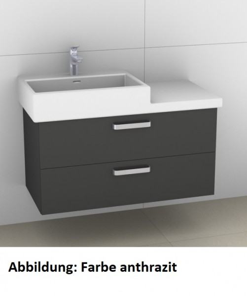 Artiqua 415 Waschtischunterschrank für Living City 818432 Riviera Eiche quer NB, 415-WU2L-L13-7179-4