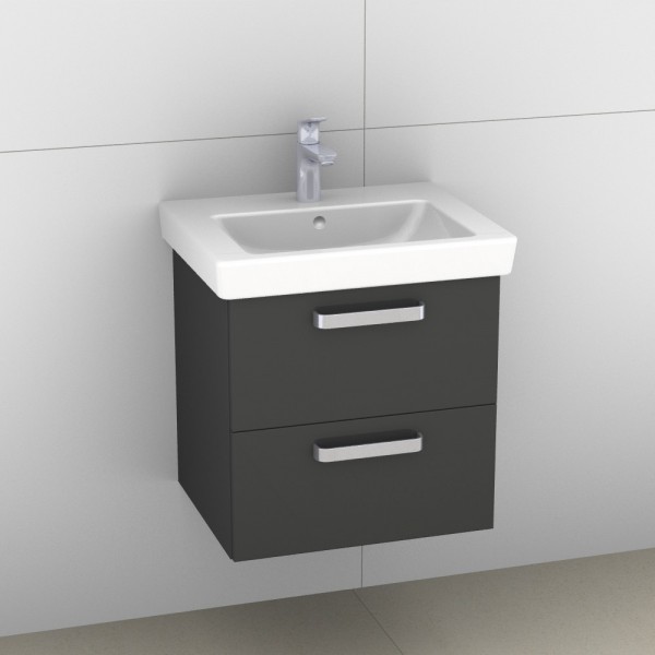 Artiqua 414 Waschtischunterschrank für Subway 2.0 7113F5, 7113F7 Anthrazit Glanz, 414-WU2L-V61-7065-