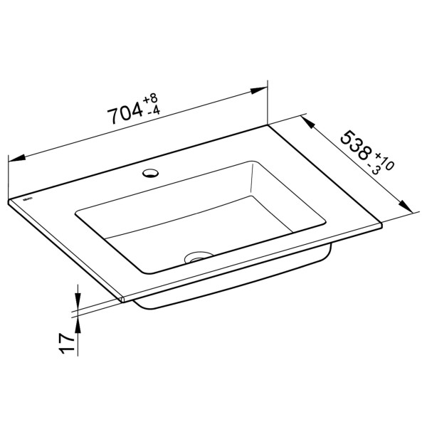 Keuco Keramik-WT Royal 60 32140, für 1-Loch Armaturen, weiß, 32140310701