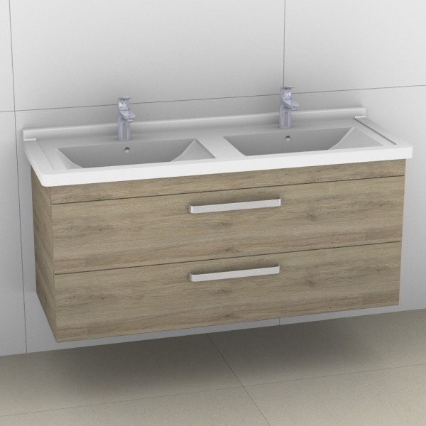 Artiqua 411 Waschtischunterschrank für Starck 3 033213 Sanremo Eiche quer NB, 411-WU2L-D11-7144-428