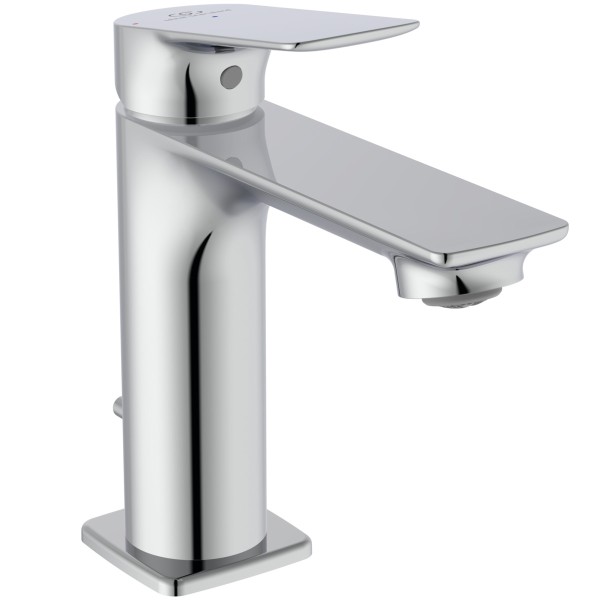 Ideal Standard Waschtisch-Armatur H100 CeralifeC Ausladung 110mm mit Ablaufgarnitur BlueStart Chrom,