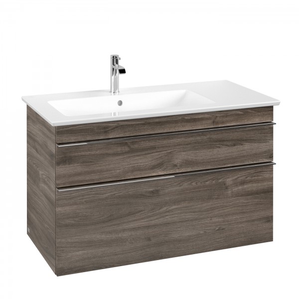 Villeroy & Boch Venticello Waschbeckenunterschrank, 2 Auszüge, 953 x 590 x 477 mm, Stone Oak / Stone