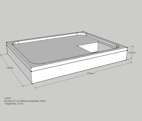 Neuesbad Wannenträger für Kaldewei Superplan 100x80x2,5