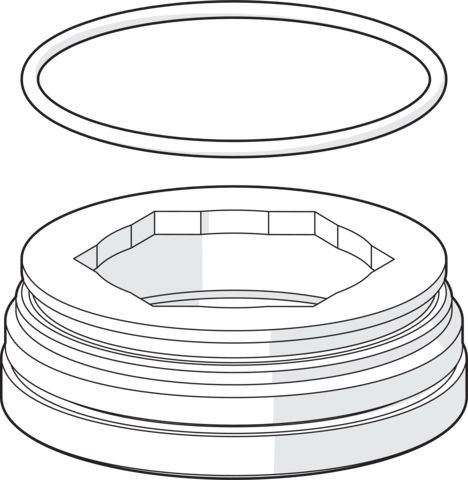 Hansa Montagering für Luftsprudler HANSA 59914744 M24x1, SW17, (2019-)