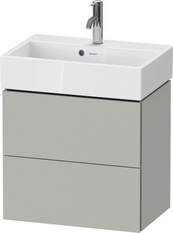Duravit L-Cube Waschtischunterbau wandhängend Betongrau Matt 584x391x544 mm - LC621900707