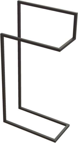 Neuesbad Schwarz DOUBLE HANGER Standmontage/Handtuch Gestell