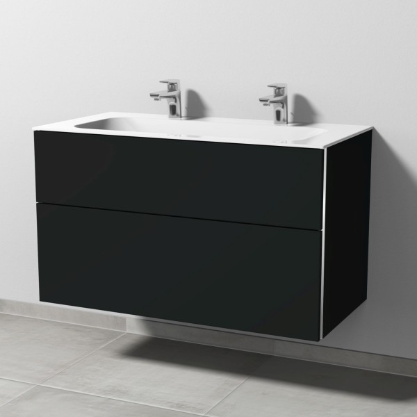 Sanipa 3way Keramik-Set Keramik-Waschtisch und Unterbau (BP403)