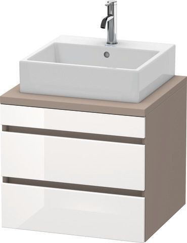 Duravit DuraStyle Konsolenwaschtischunterbau wandhängend Weiß & Basalt Hochglanz & Matt 600x548x512