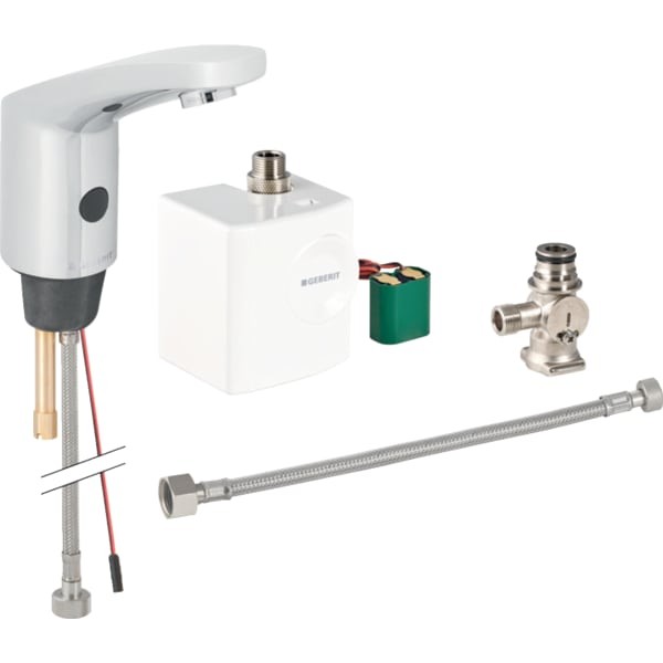 Geberit HyTronic185 Waschtisch-Armatur Infrarot/Generator berührungslos mit Untertischmischer