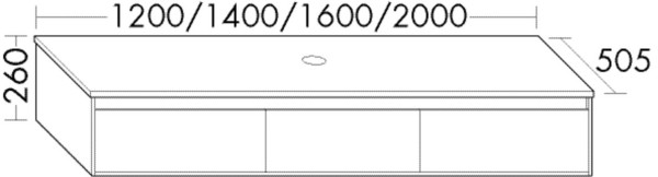 Burgbad Waschtischunterschrank rc40 Eiche Weiß/Grau Hochglanz, SGBM160F4612A0063