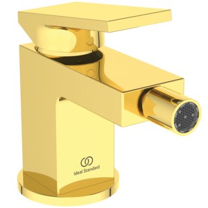 Ideal Standard Bidetarmatur Extra Ausladung 113mm m.Ablaufgarnitur Brushed Gold, BD511A2