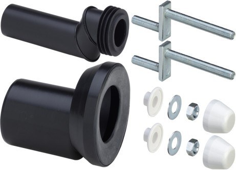 Viega WC Anschlussgarnitur 8094 in DN80 Kunststoff schwarz