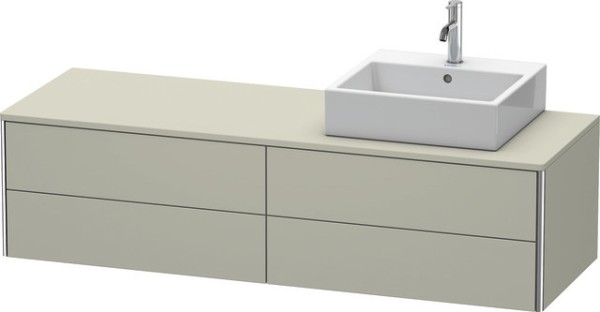 Duravit XSquare Konsolenwaschtischunterbau wandhängend Taupe Seidenmatt 1600x548x400 mm - XS4914R606