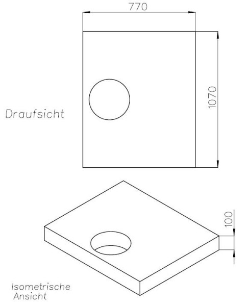 Neuesbad Wannenträger für Hoesch Muna 1100x800x15
