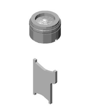 Dornbracht Luftsprudler mit Schlitz Ersatzteile 90230102607 M24x1 8,0 l/min. Platin