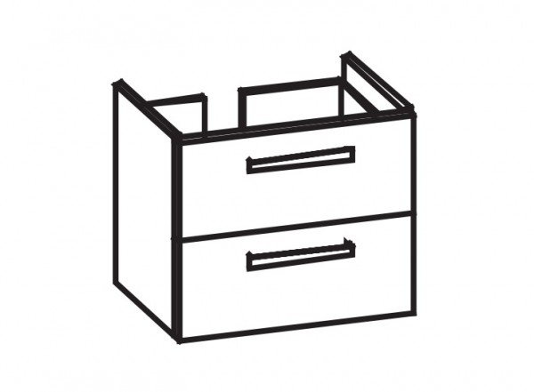 Artiqua 413 Waschtischunterschrank für Renova Compact 226165 Sanremo Eiche quer NB, 413-WU2L-K120-71
