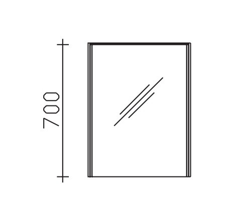 Pelipal Serie 6010 Spiegelschrank 6010-SPS01, B:540, H:709, T:176mm