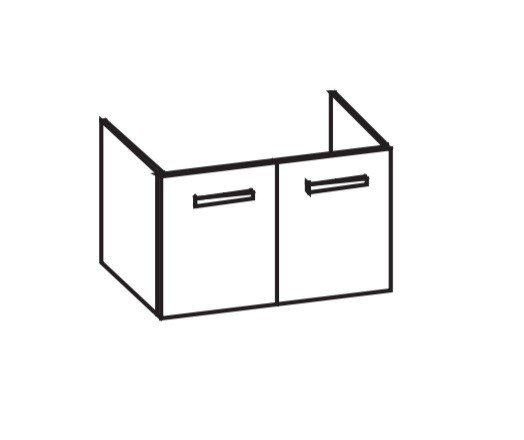 Artiqua 411 Waschtischunterschrank für D-Code 034285, Sanremo Eiche quer NB, 411-WU2T-D31-7145-428