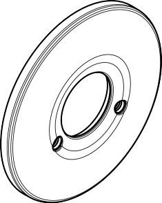 Hansgrohe Rosette Brausenmischer Unterputz Export chrom, 96555000