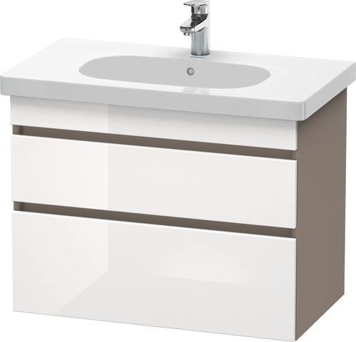 Duravit DuraStyle Waschtischunterbau wandhängend Weiß & Basalt Hochglanz & Matt 800x453x610 mm - DS6