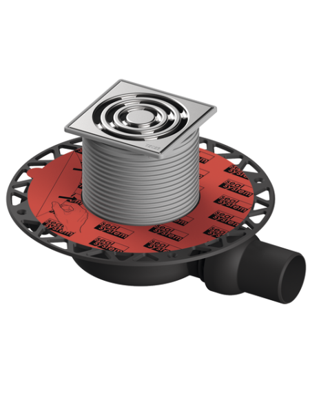 Tece drainpoint S 112 Ablaufset superfl. Seal System Univ. fl. Edelst. Rostrahmen, 3601102