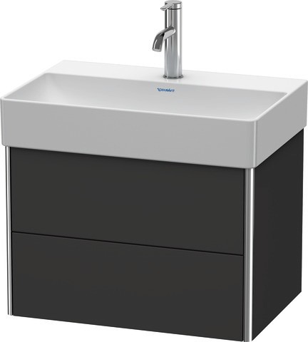 Duravit XSquare Waschtischunterbau wandhängend Graphit Supermatt 584x390x397 mm - XS416708080