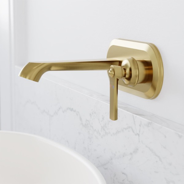 Steinberg Serie 350 Waschtischarmatur Unterputz, Ausladung 180mm, brushed gold, 350 1854 3 BG