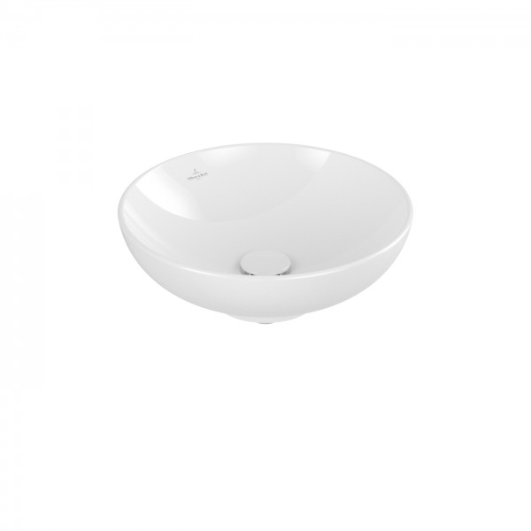 Villeroy & Boch Loop & Friends Aufsatzwaschbecken, 420 x 420 x 150 mm, Weiß Alpin, ohne Überlauf, un